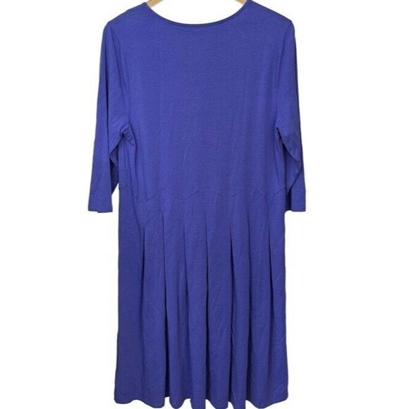 Soft Surroundings Dress Womens L Purple Iris Birdsong Seamed Modal minimalist - Picture 2 of 6